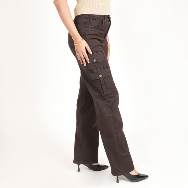 Coffee Cargo eight pants with Streachable Biowash ,high quality Cotton &superior elasic belt